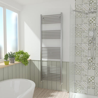 NRG Chrome Straight Central Heating Towel Rail, Heated Radiator 1800×600mm
