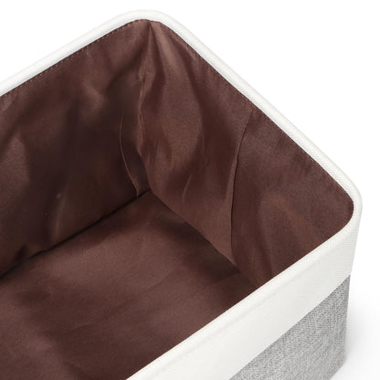 KEEGH Fabric Storage Baskets Set of 3, 17 Inch Storage Boxes for Shelves