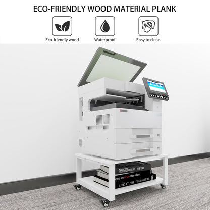PUNCIA 2 Tier Laser Printer Stand with Paper Storage Shelf