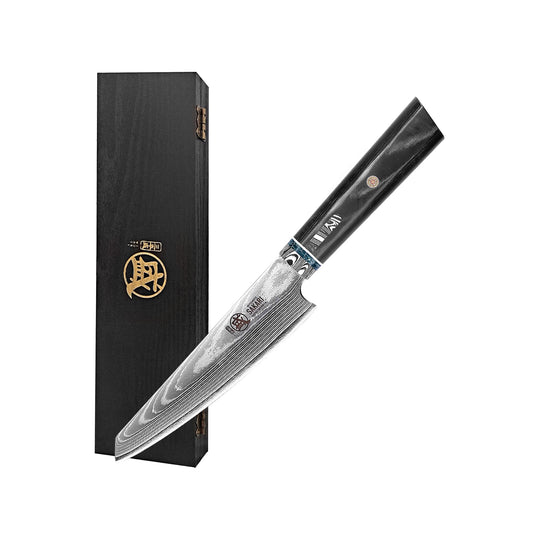 MITSUMOTO SAKARI Japanese Small Chef Knives, 4.5 inch Professional Kitchen Knives, Hand Forged Fruit Knife Made of HAP40 Powder Steel (Micarta Handle