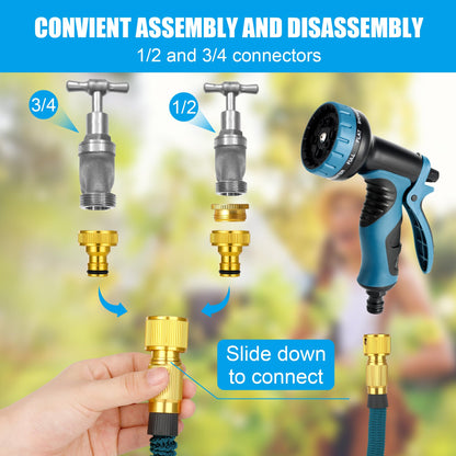 Sylken Garden Hose Expandable Garden Pipes?3 Times Expanding Flexible Magic Lightweight Watering Hose Pipe with 10 Function Spray Gun?Magic Hosepipe