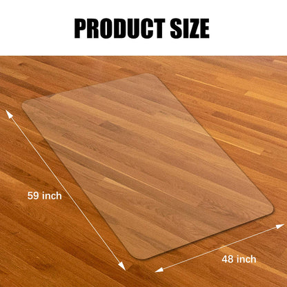 Kuyal Clear Chair Mat, Hard Floor Use, 120x150cm Transparent Office Home Floor protector mat Chair mats
