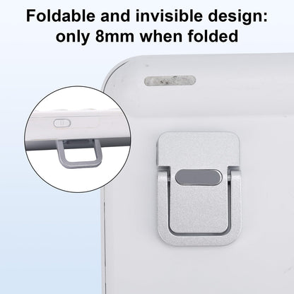 Penitue 2pcs Mini Keyboard Riser, Zinc Alloy Portable Small Laptop Tilt Stand Lifter Feet Foldable & Invisible Self-Adhesive Computer Notebook Holder