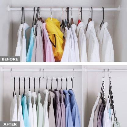 HOUSE DAY Space Saving Hangers, 4 Pack Magical Hangers, 26 cm
