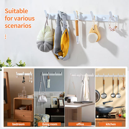 Sevenpers 2 Pack Coat Hooks Wall Mounted, Heavy Duty Coat Rack with 6 Hooks