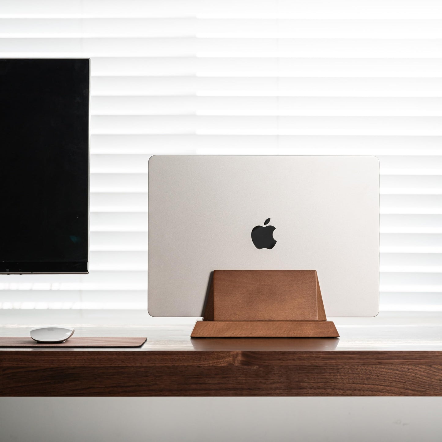 ZMARKRAFT® Vertical Laptop Stand, Solid Wood Organizer for MacBook