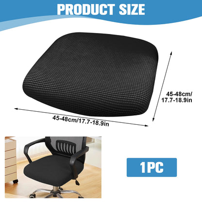 Jesiah Office Chair Cover, Black Large Computer Gaming Chair Seat Cover