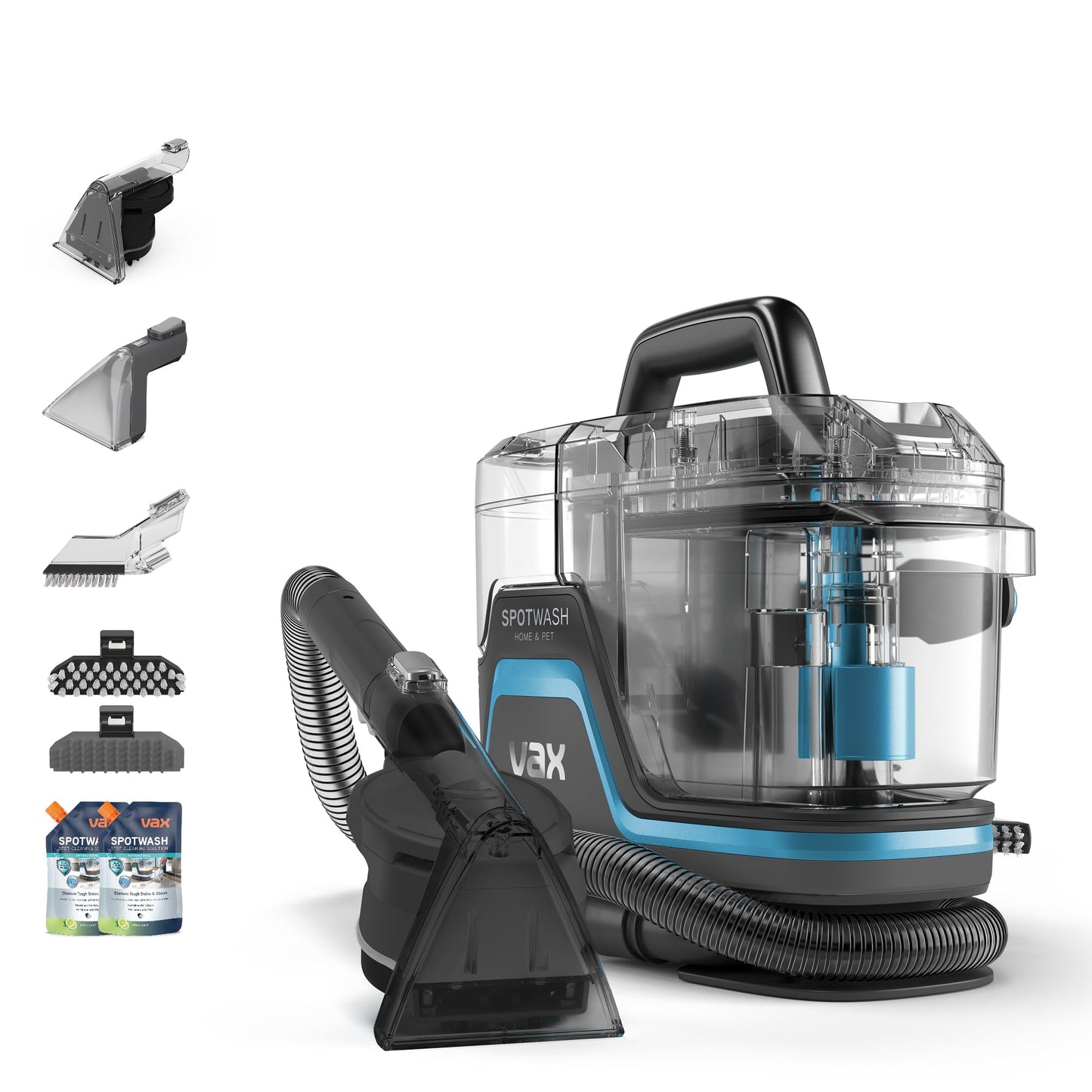 Vax SpotWash Home and Pet Spot Cleaner, Upholstery, Sofa, Stairs, Home, Car, Rug, Stain Cleaning Small Handheld Shampooer Machine, Additional