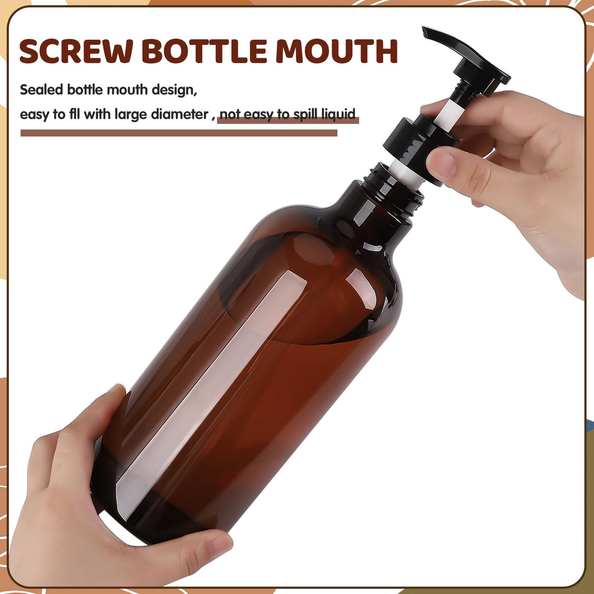 Invalidism 2Pcs Pump Bottle Dispenser 35oz Refillable Press Bottle Green