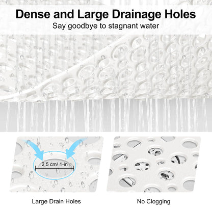 EIVINJE Shower Mat Non Slip Anti Mould: 53 x 53 cm Square Shower Mats for Inside Shower