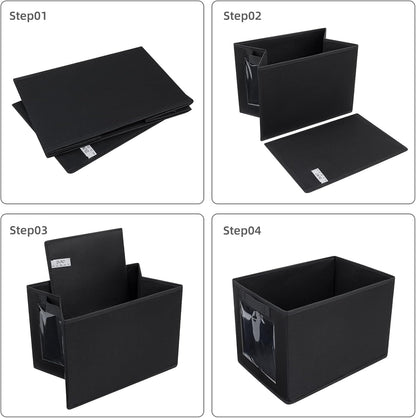 DIMJ Foldable Wardrobe Storage Boxes, 3 Pack Fabric Shelf Clothes Organiser