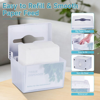 Pollock Countertop Napkin Dispenser, Multifold Paper Towel Dispenser White