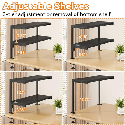 IBUYKE Clamp on Desk Shelf, 22.8” Large Desk Extender Shelves TMZ010B