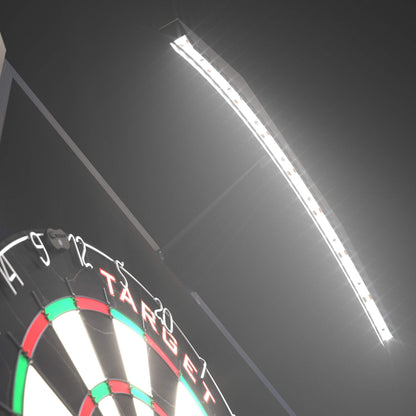 Target Darts Arc Dartboard Lighting System Home Cabinet Set - Includes World Champions Dartboard and 2 Sets of Darts ,Black