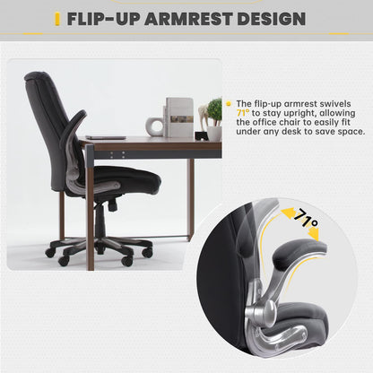 COLAMY Big and Tall Office Chair 400lbs, PU Leather Executive Office Chair for Heavy People
