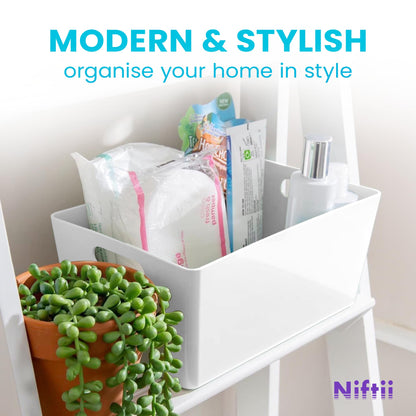 Niftii Storage Boxes | Kitchen Storage & Organisation Baskets 5-Pack 3.9L