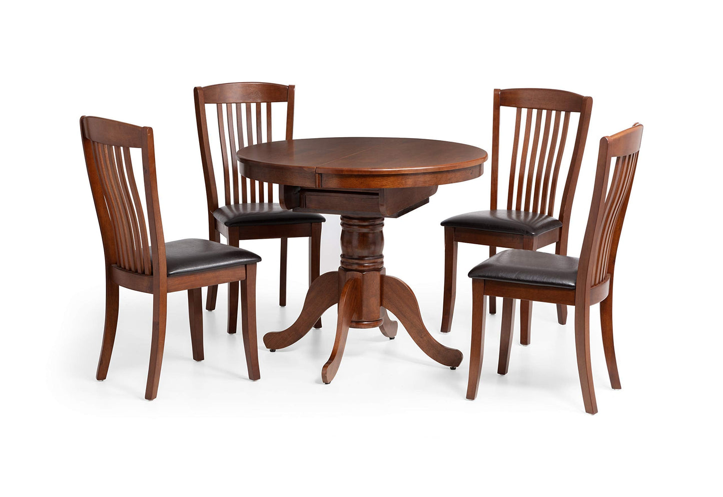 Julian Bowen Canterbury Extending Table, Mahogany - H77xW120xD90cm