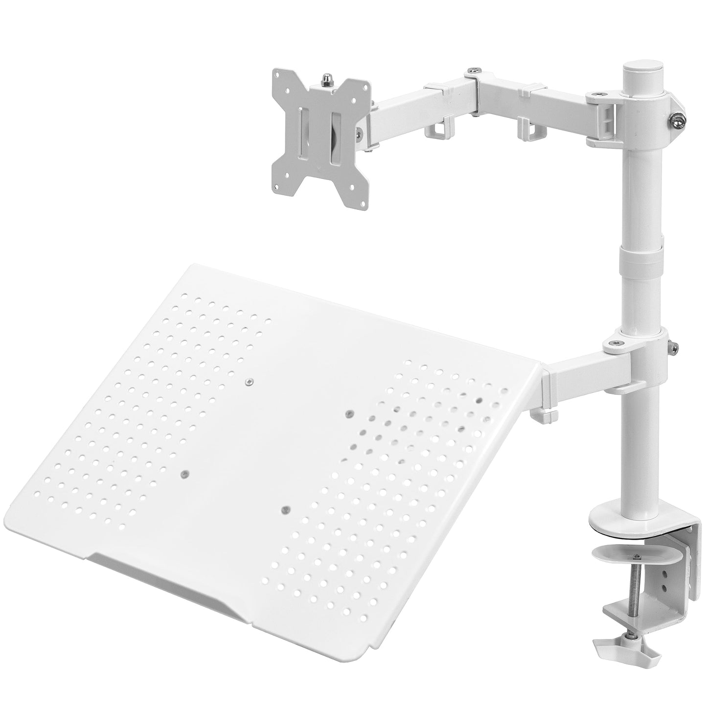 VIVO Fully Adjustable 13 to 32 inch Single Computer Monitor and Laptop Desk Mount Combo, Stand with Grommet Option, Fits up to 17 inch Laptops