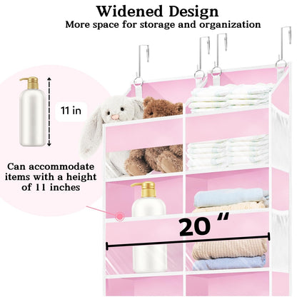 Ofiray-home Over the Door Organiser with 5 Tiers and 10 Compartments, Extra Large Hanging Door Storage with 4 Hooks, 36kg Weight Capacity