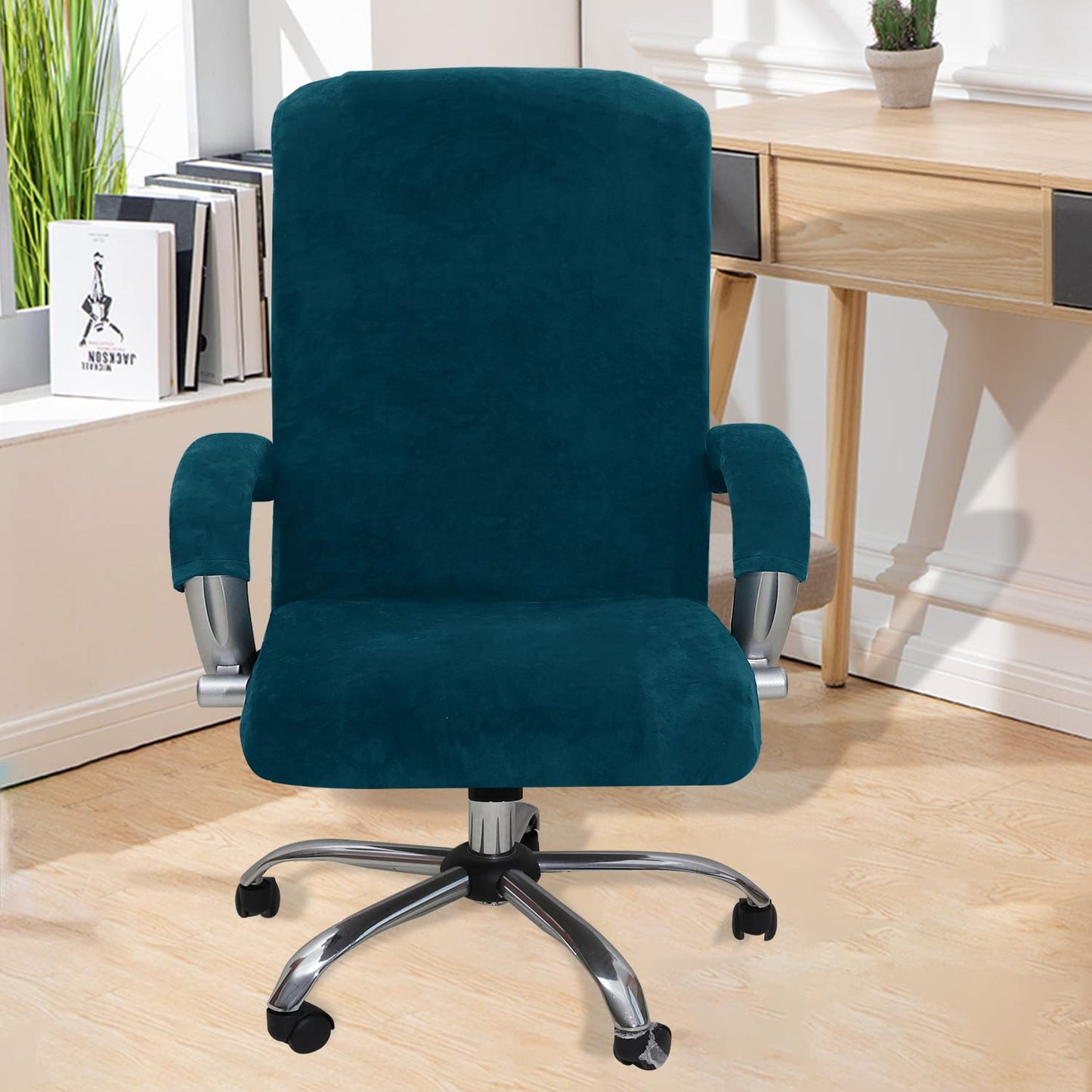 Bestenrose Velvet Office Chair Cover Stretch Computer Desk Armchair Covers