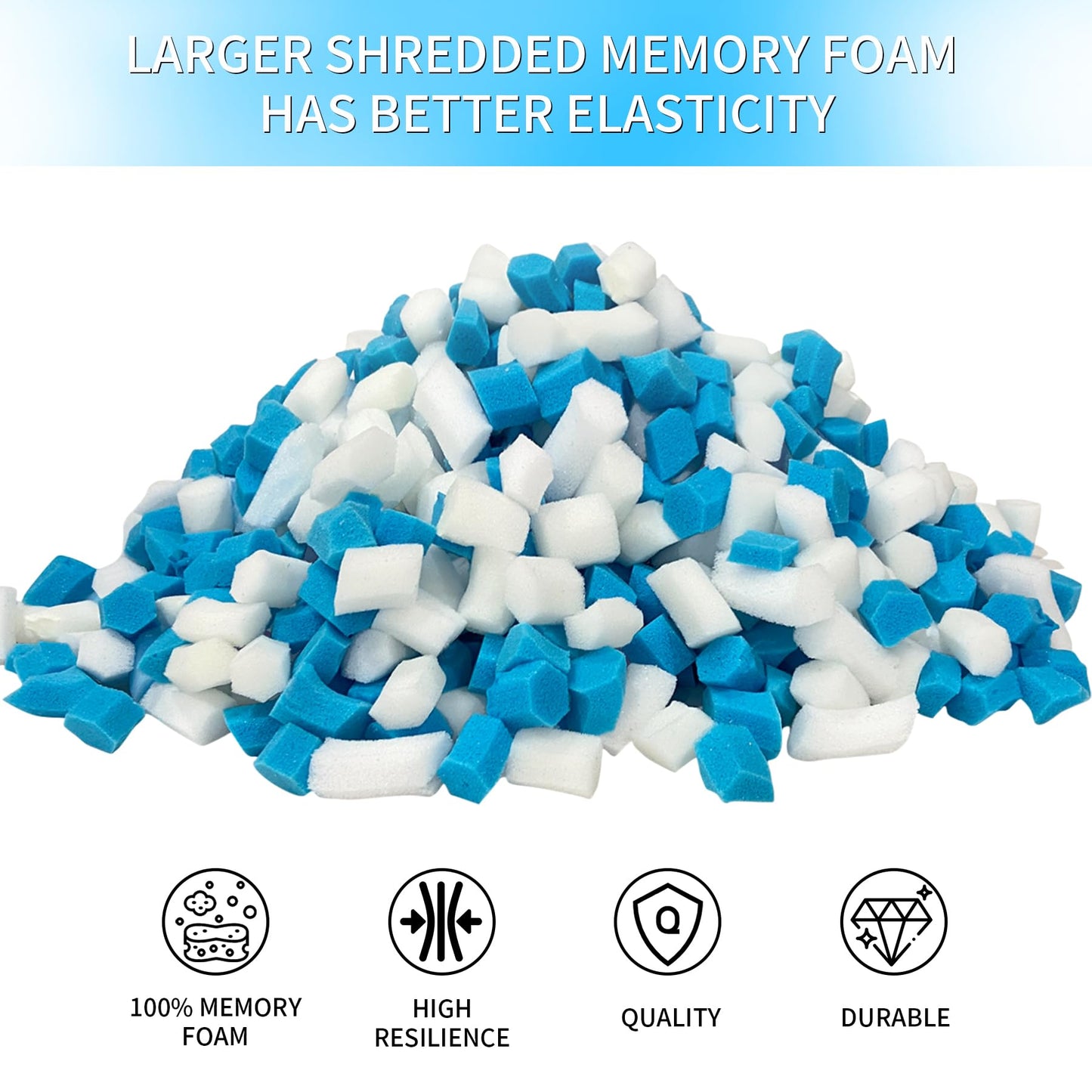 HONEHO 6.6KG Shredded Gel Memory Foam Filling Bean Bag Chair Filler