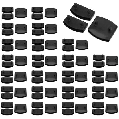 Oenothera 72 Pieces Plastic Bed Slat Caps, Bed Slat Holders Caps, Side and Center Bed Slats Holders Replacement for Holding Securing Wooden
