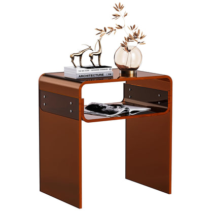 solaround Acrylic Side Table, Dark Brown