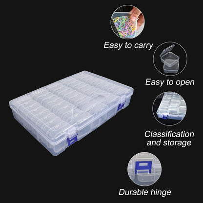 elthmpr Craft Storage Box - Bead Storage Box Transparent 45 Grids Small Plastic Storage Boxes