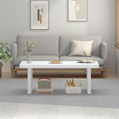 IBF Coffee Table Living Room Wooden Center Coffee Tables 100cm White Oak