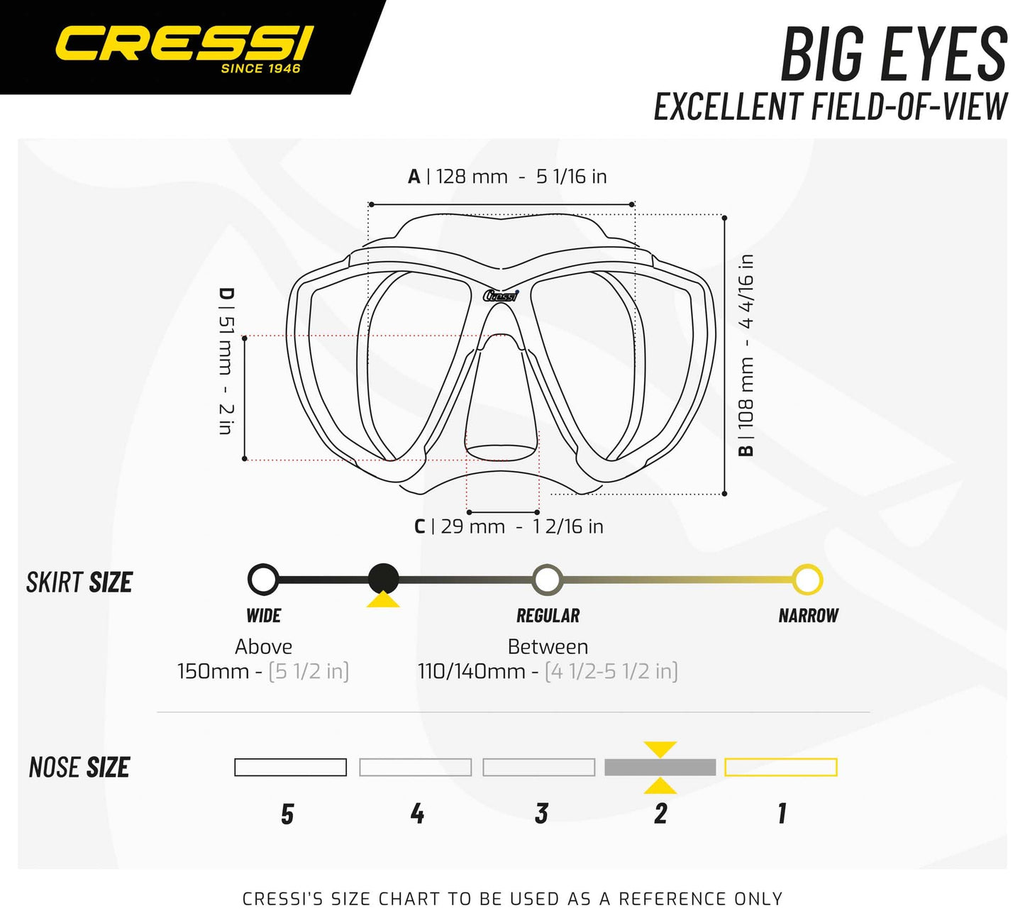 CRESSI Big Eyes+Alpha Ultra Dry Combo Black/Black - Combo Set Mask + Snorkel UD for Diving and Snorkelling, Black/Black, One Size, Adults