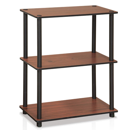Furinno TURN-N-TUBE Storage Shelves, 3-Tier Book Shelf, Corner Shelf, Toolless Open Shelves, for Organization and Storage, Living Room, Bedroom
