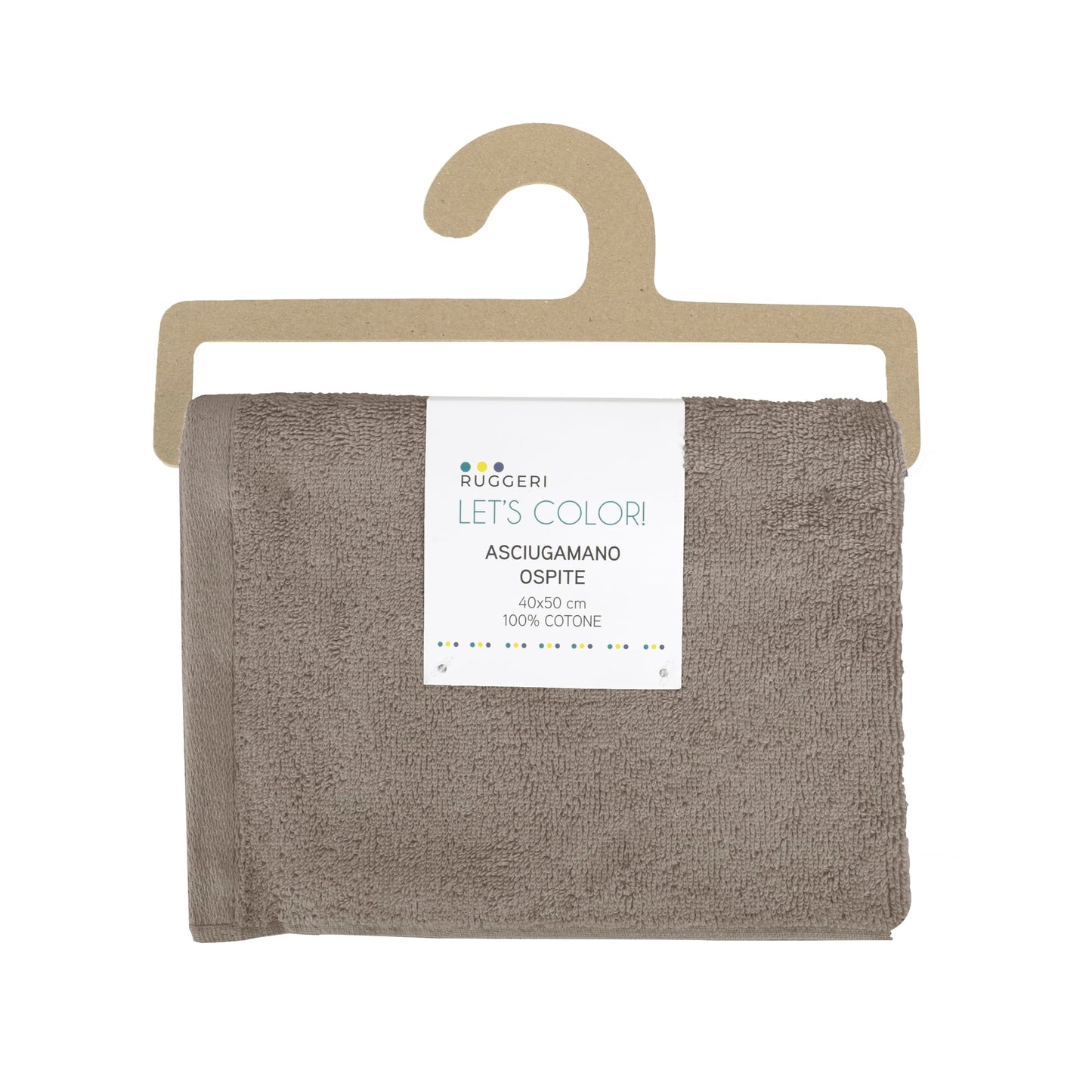 Ruggeri 4 Piece Guest Towel Set, 40x50 cm, Cotton, Dove Grey
