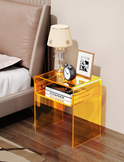 solaround Acrylic Side Table, Yellow