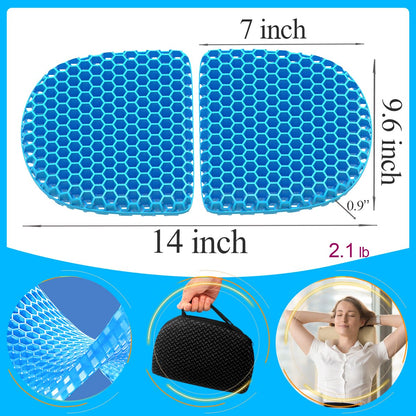 masteymoh Small Foldable Seat Cushion 1 Inch Thick 14 x 9.6 Inches, Portable Gel Seat Cushion for Pressure Relief