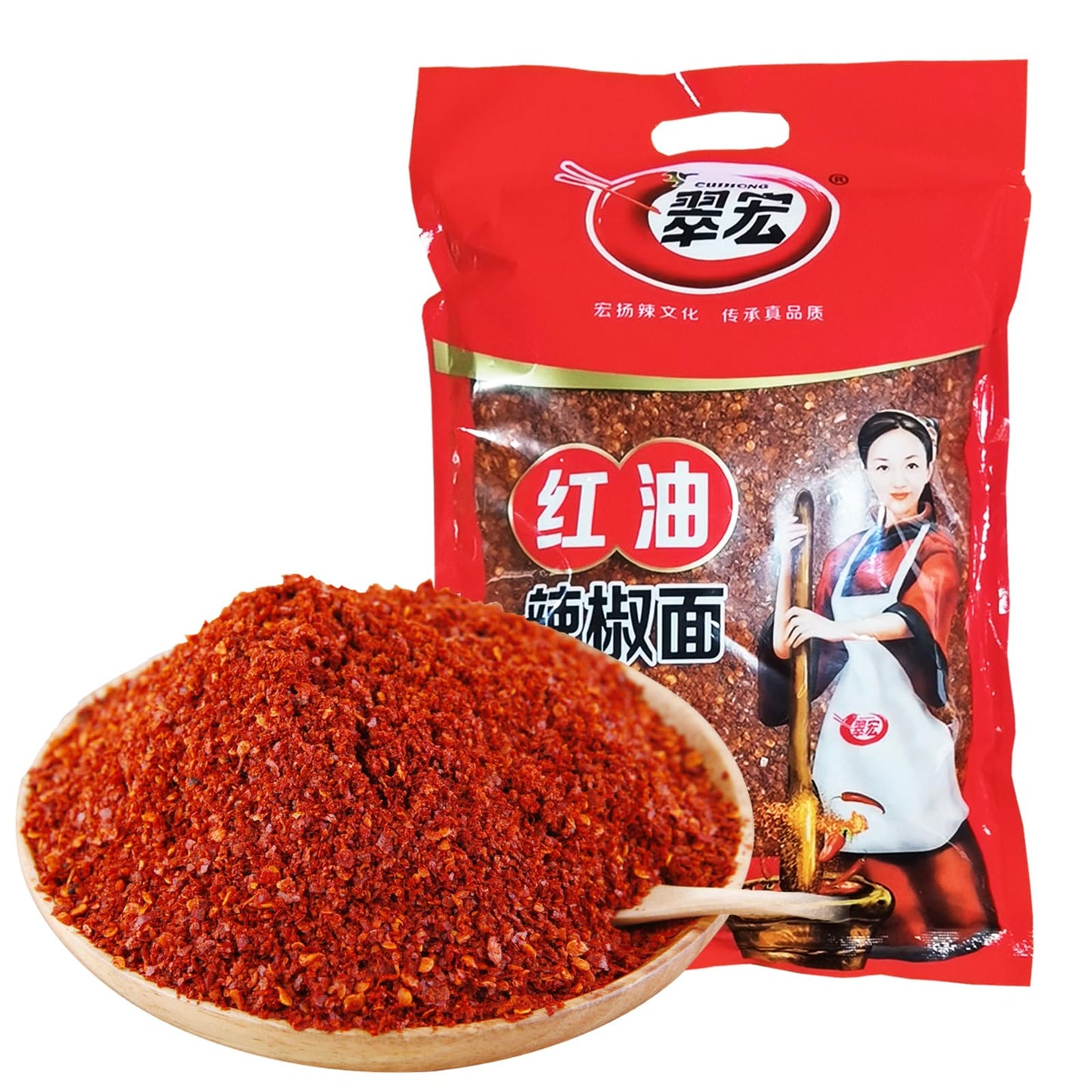Chinese Sichuan red Chili Powder 35.27oz/1000g, Premium Spice Szechuan Red Chilli Pepper Powder Bulk, Original imported of china