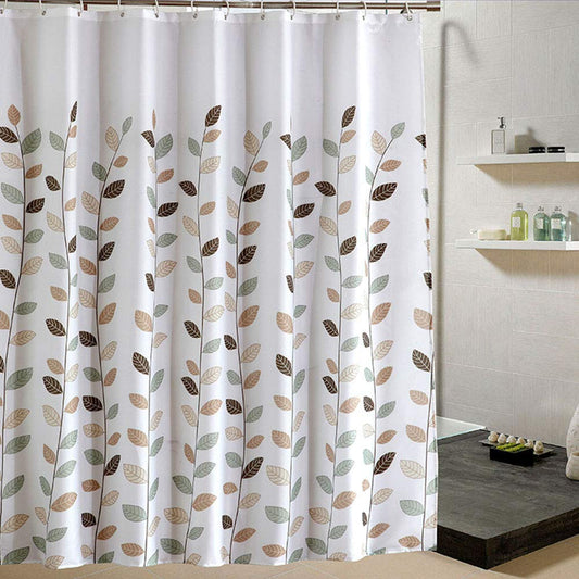mefound Shower Curtain Waterproof Mould Proof & Mildew Resistant Leaf Bathroom Curtains with 12 hooks,180x180cm(72x72Inch)