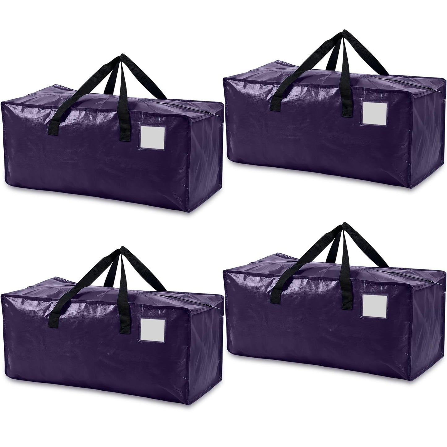 4 Pack 90L Large Moving Bags Waterproof Clothes Storage Bags with Zips
