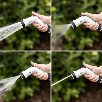 FITT IKON 25m, Garden Water Hose for Irrigation, Extensible, Compact, Light and Ready-to-use, with Multi-Jet Gun, Aquamarine