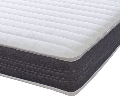 Extreme Comfort Sirocco Airflow Grey 18cms Deep Hybrid Spring & Memory Fibre Mattress, 2ft6 Small Single (2ft6 x 6ft3, 75cm x 190cm)