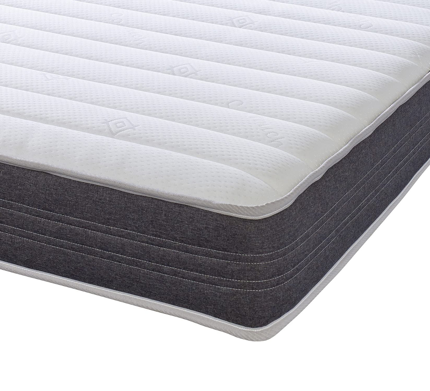 Extreme Comfort Sirocco Airflow Grey 18cms Deep Hybrid Spring & Memory Fibre Mattress, 4ft6 Double (4ft6 x 6ft3, 135cm x 190cm)
