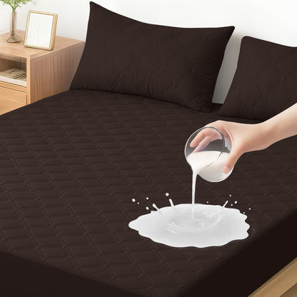 Ystyle Fitted Sheet 160 x 200 cm, Microfibre, Fitted Sheet - Mattress Height up to 30 cm, Curry Dark