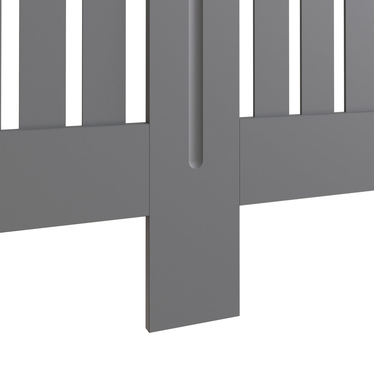 GFW Longslow Large Radiator Cover with Vertical Slatted Design, Top Display Shelf, Durable Finish and Modern Radiator Cabinet, Grey