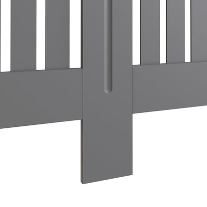 GFW Longslow Large Radiator Cover with Vertical Slatted Design, Top Display Shelf, Durable Finish and Modern Radiator Cabinet, Grey