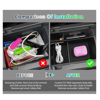 2-Piece GAFAT Compatible with BYD Seal U DM-i EV 2024 2025 2026 Centre Console Storage Box Set