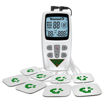 TESMED Fit Muscle Electrostimulator for EMS, TENS, Massage (3 in 1), 22 programs of which 6 are customizable, perfect for relieving Pain and