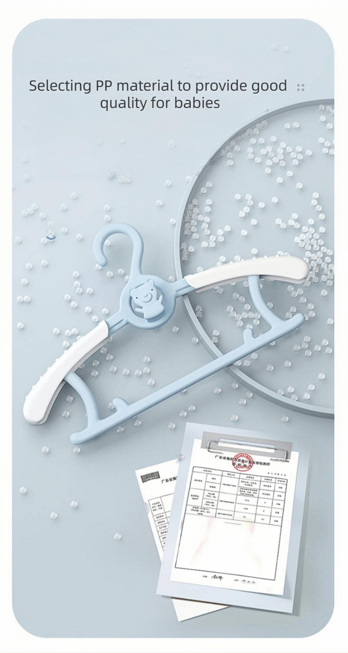 Baby Coat Hangers Small Clothes Hangers First Steps Pack of 10 -Baby Blue (blue)