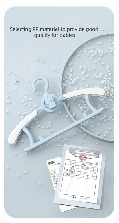 Baby Coat Hangers Small Clothes Hangers First Steps Pack of 10 -Baby Blue (blue)