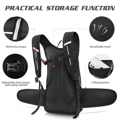 Expansea Hydration Backpack, Lightweight Insulation Hydration Pack with 3L Water Bladder, Waterproof and Breathable Large Capacity Outdoor Sport