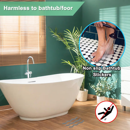 M METERXITY 36 PCS Anti Slip Shower Stickers Gray S Bathtub Non-Slip Stickers Safety Bathtub Strips Adhesive Decals with Scraper for