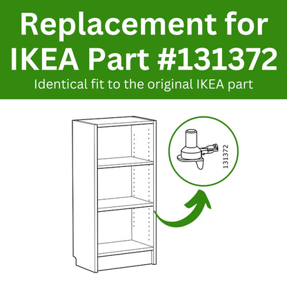 Spare Hardware Parts Billy Bookshelf Pins (Compatible with IKEA Part #131372) (Pack of 8)